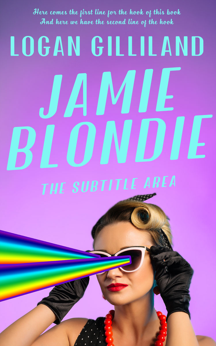 2D view of Premade Surreal Book Cover - Lavender #17896 | BookCoverZone*