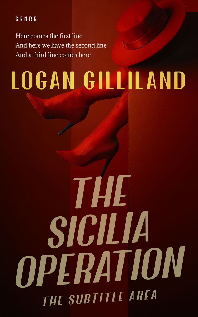 2D view of Premade Mystery & Thriller & Suspense Book Cover - Burnt Maroon #17908 | BookCoverZone*