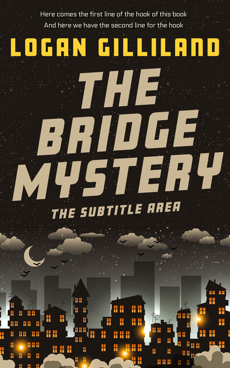 2D view of Premade Mystery & Thriller & Suspense Book Cover - Tan #17923 | BookCoverZone*