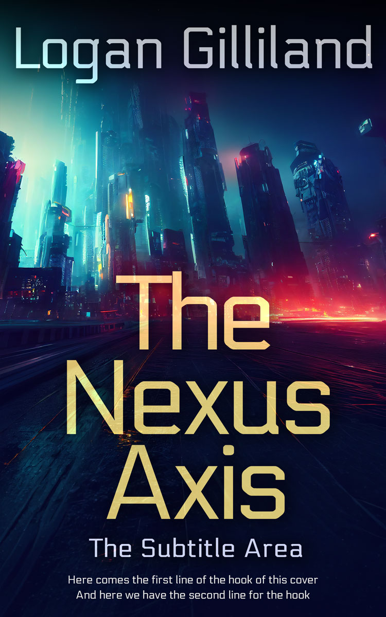 2D view of Premade Science Fiction Book Cover - Ebony #17950 | BookCoverZone*