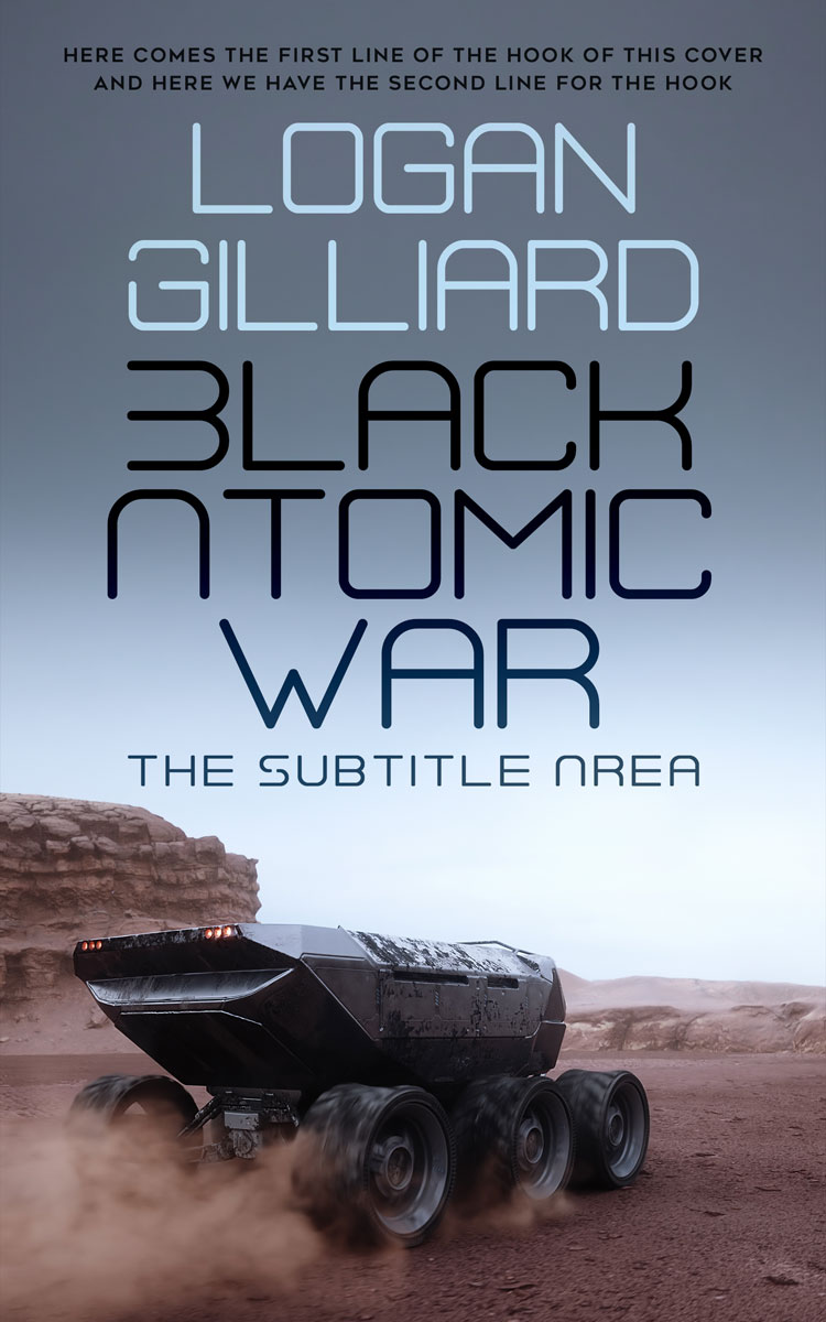 2D view of Premade Science Fiction Book Cover - Mid Gray #18032 | BookCoverZone*