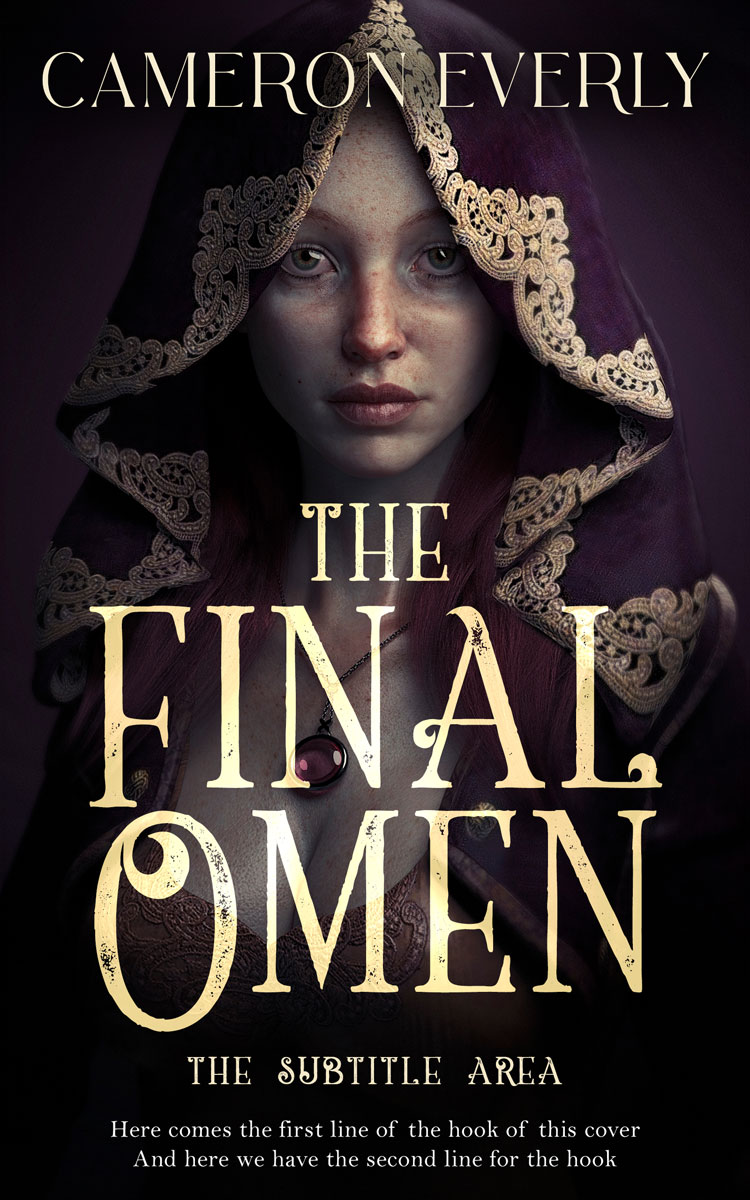 2D view of Premade Fantasy Book Cover - Cocoa Brown #18284 | BookCoverZone*