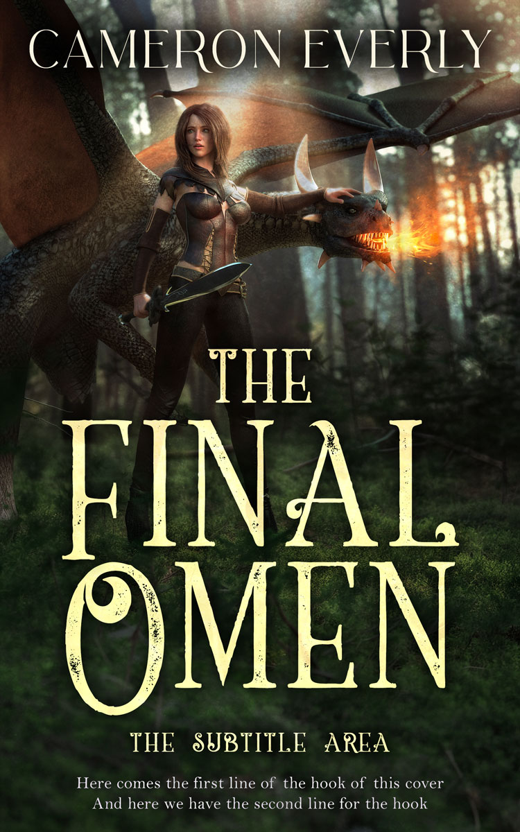 2D view of Premade Fantasy Book Cover - Rangoon Green #18288 | BookCoverZone*