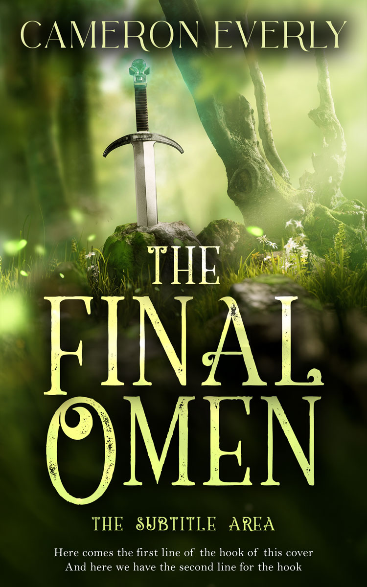 2D view of Premade Fantasy Book Cover - Deco #18291 | BookCoverZone*