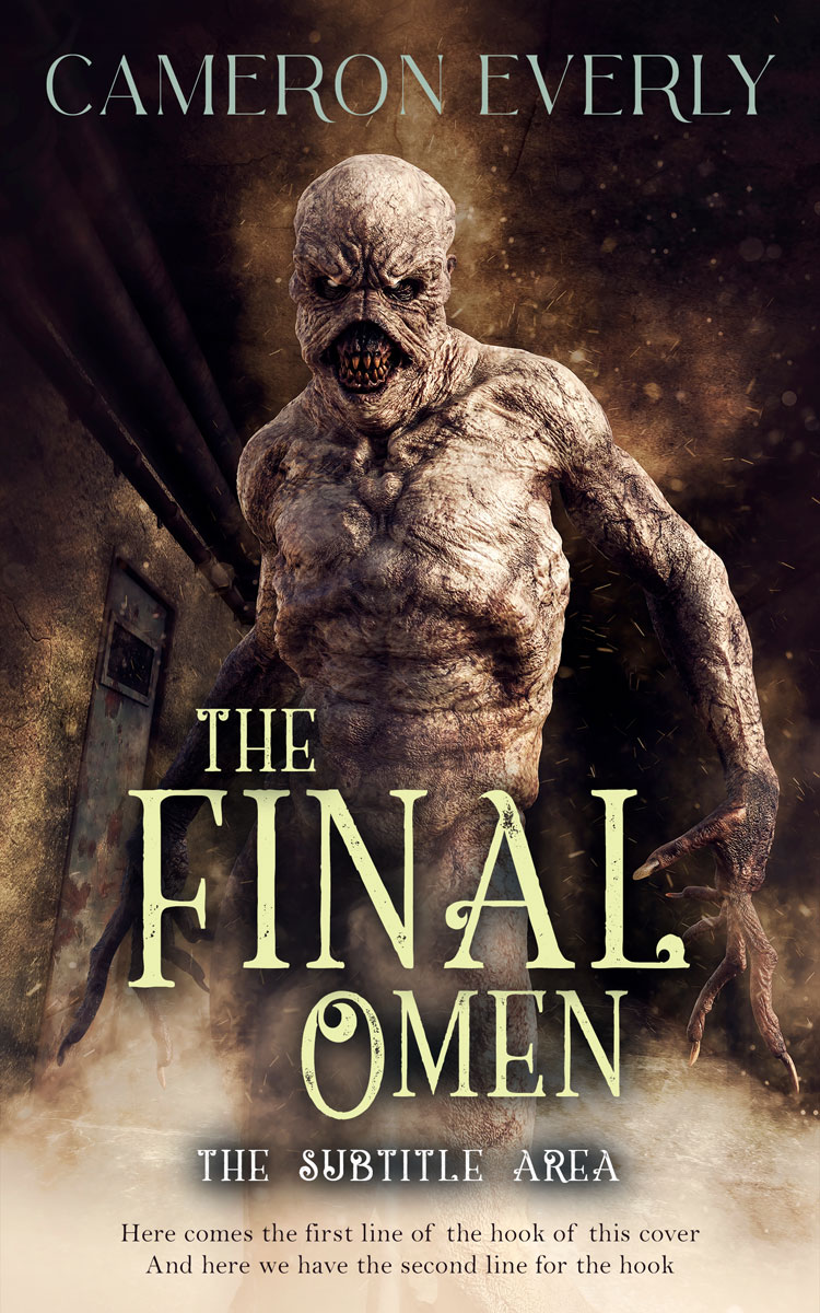 2D view of Premade Horror Book Cover - Akaroa #18294 | BookCoverZone*