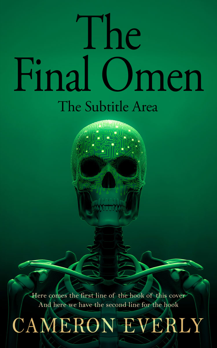 2D view of Premade Science Fiction Book Cover - Fun Green #18302 | BookCoverZone*