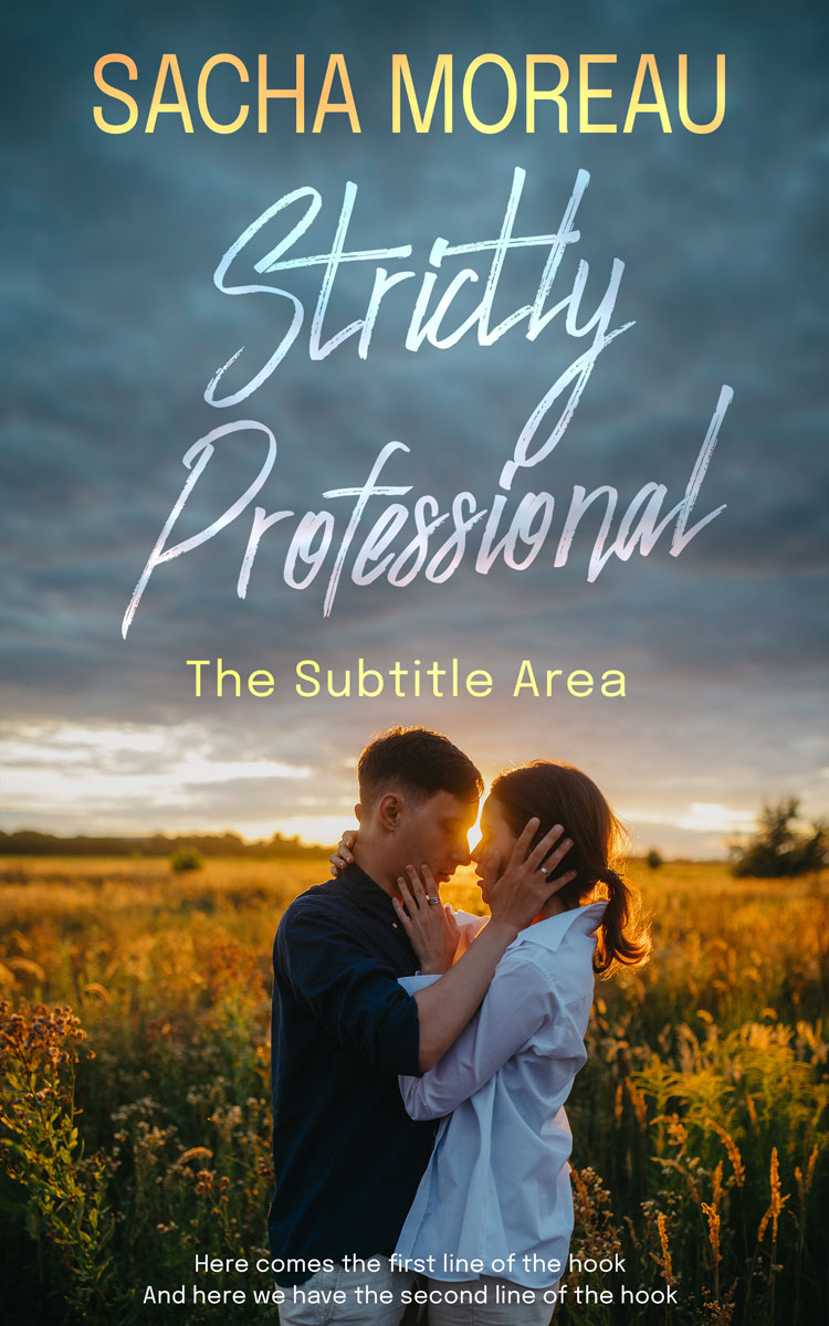 2D view of Premade Romance Book Cover - Shuttle Gray #18348 | BookCoverZone