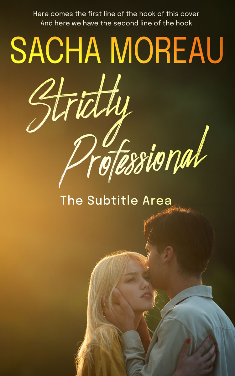2D view of Premade Romance Book Cover - Thatch Green #18361 | BookCoverZone