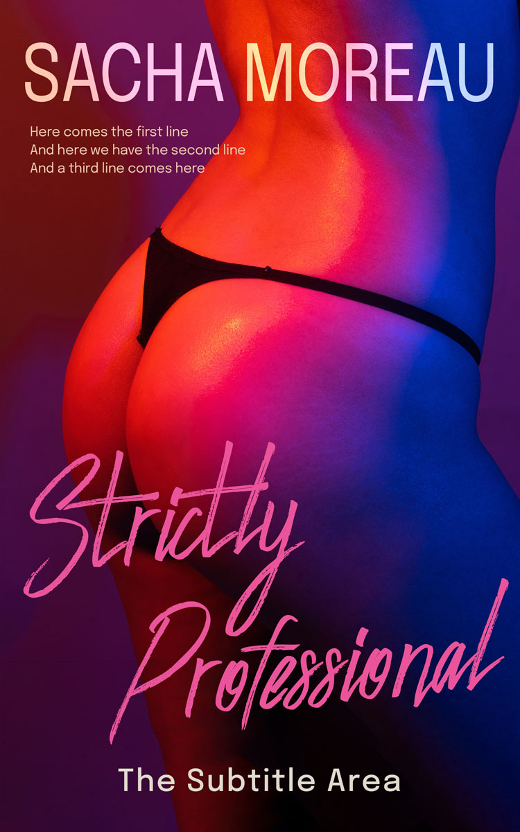 2D view of Premade Erotica Book Cover - Valentino #18368 | BookCoverZone