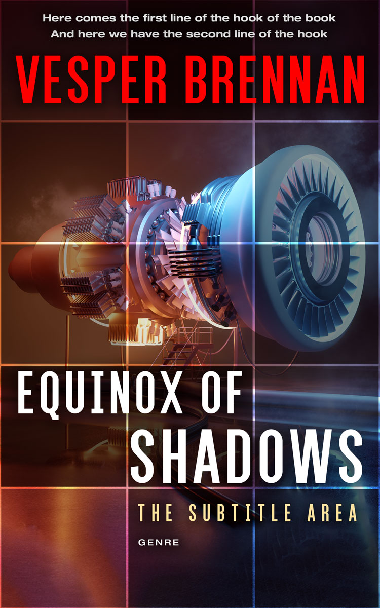 2D view of Cocoa Brown #20016 - Premade Science Fiction Book Cover