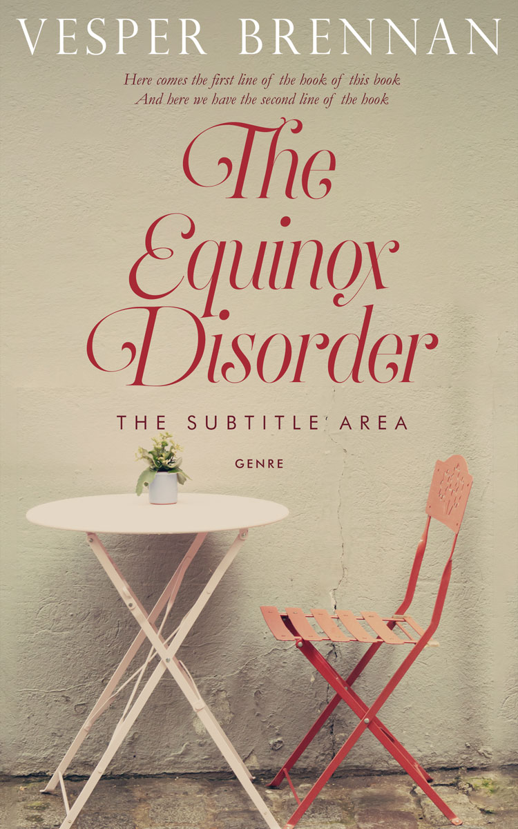 2D view of Premade Literary Fiction Book Cover - Heathered Gray