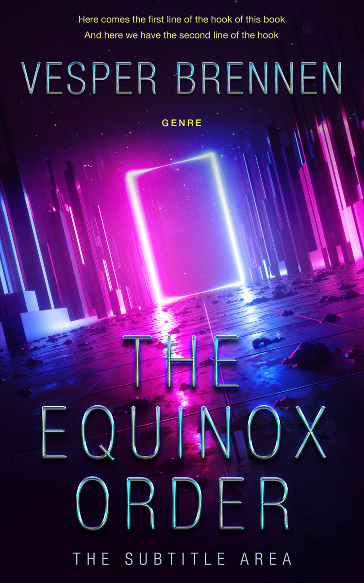 2D view of Amethyst #20106 - Premade Science Fiction Book Cover