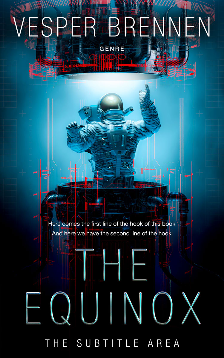 2D view of Ebony #20107 - Premade Science Fiction Book Cover