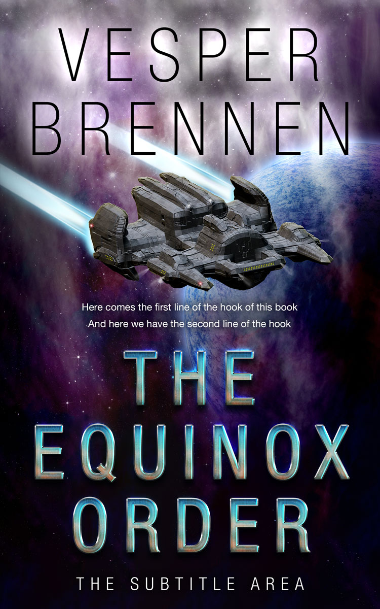 2D view of Premade Science Fiction Book Cover - Gray Suit