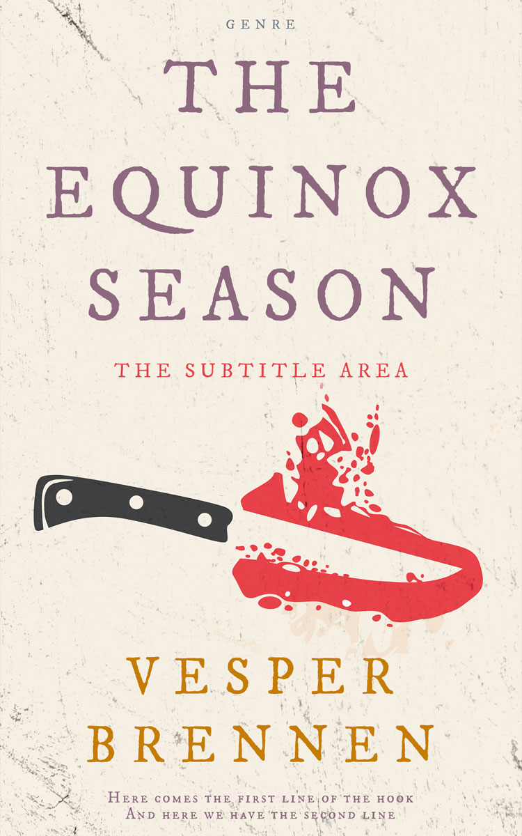 2D view of Premade Mystery & Thriller & Suspense Book Cover - Ecru White