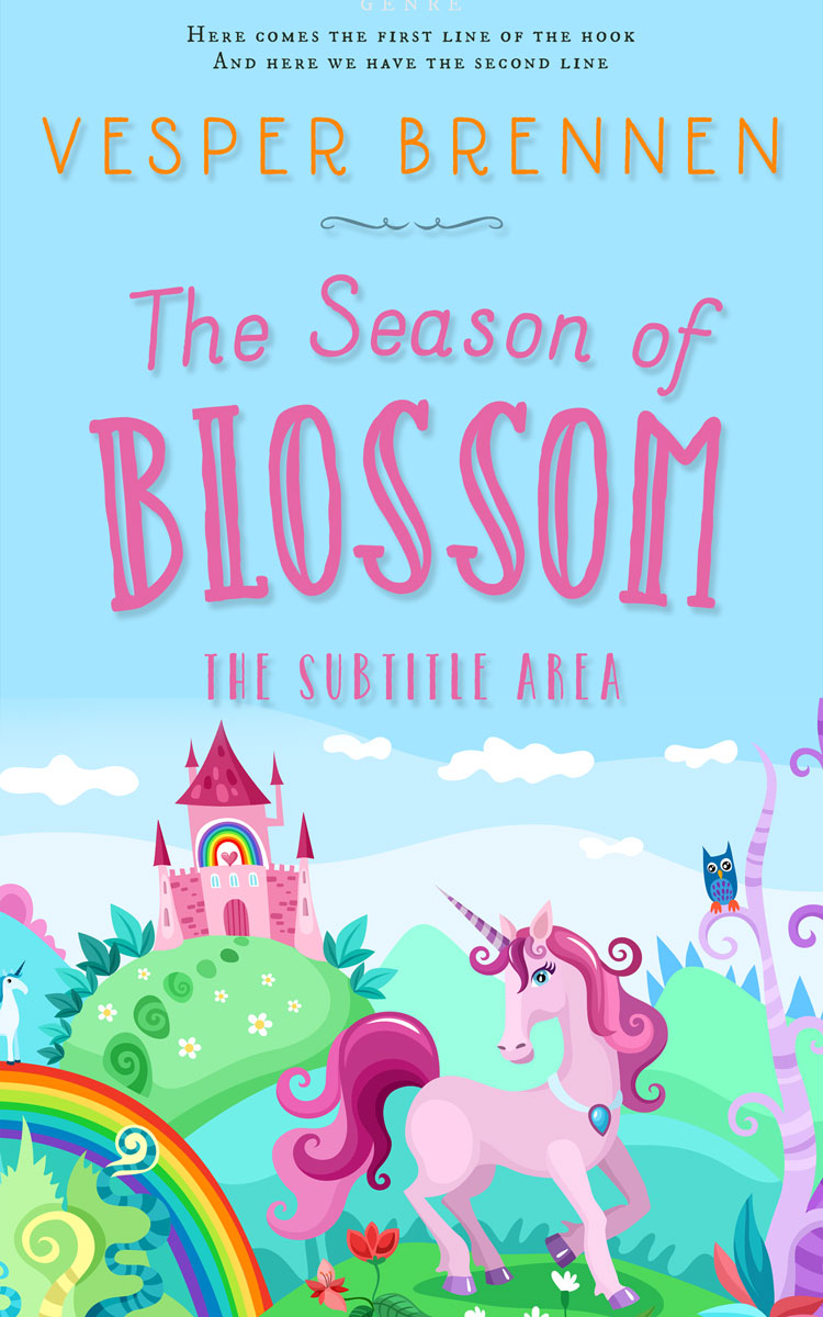 2D view of Blizzard Blue #20192 - Premade Fantasy Book Cover