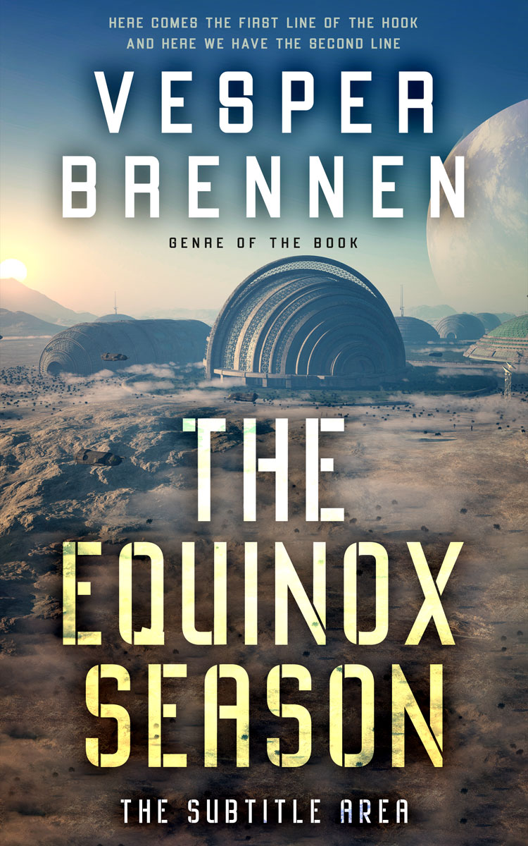 2D view of Premade Science Fiction Book Cover - Shuttle Gray