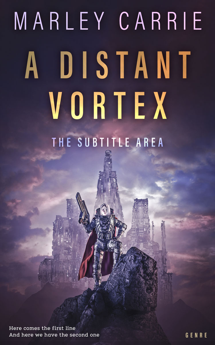 2D view of Blackcurrant #20424 - Premade Science Fiction Book Cover