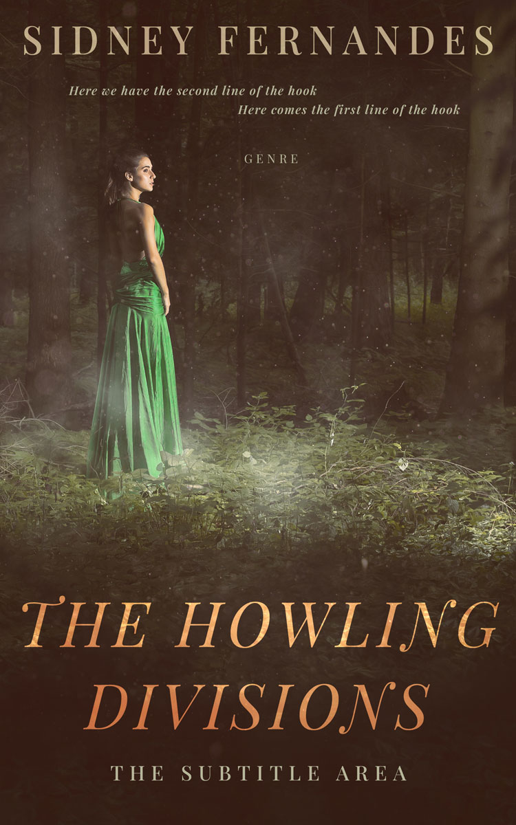 2D view of Premade Fantasy Book Cover - English Walnut