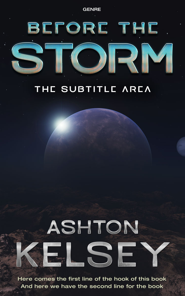 2D view of Shark #20595 - Premade Science Fiction Book Cover