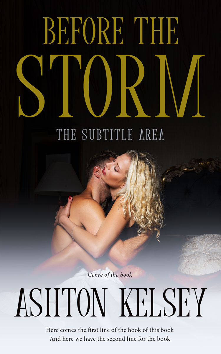 2D view of Premade Erotica Book Cover - Soft Amber