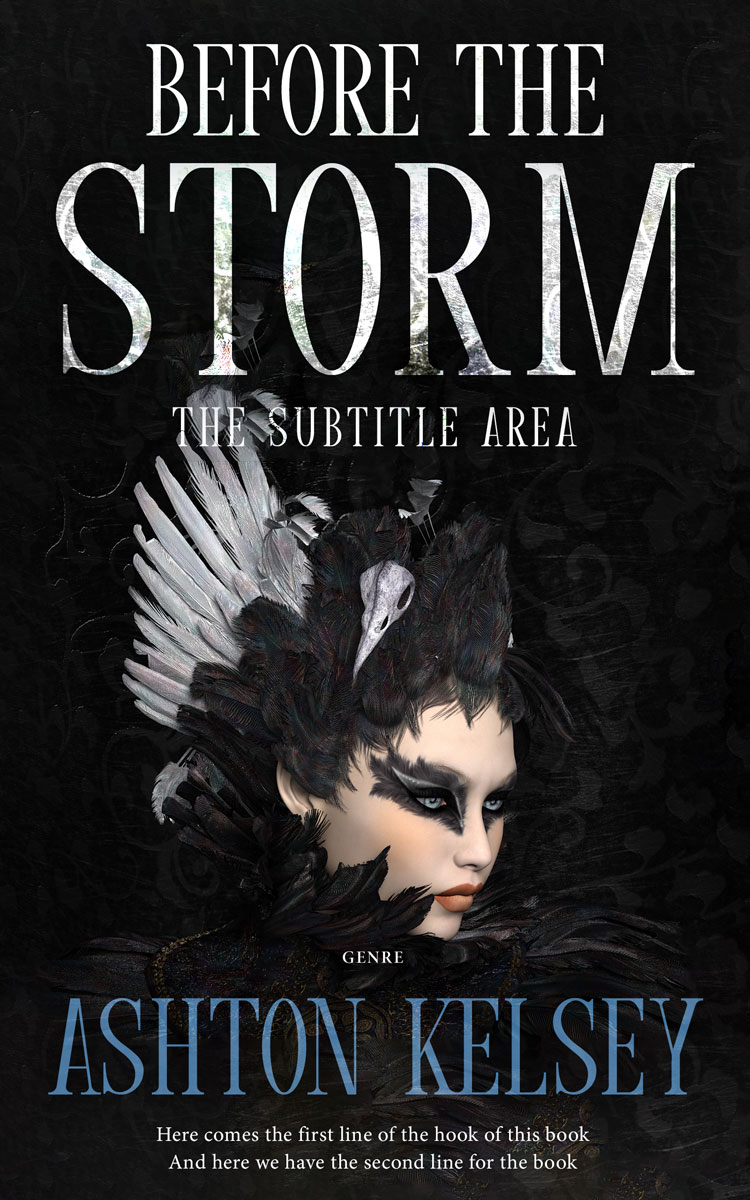 2D view of Cod Gray #20615 - Premade Fantasy Book Cover