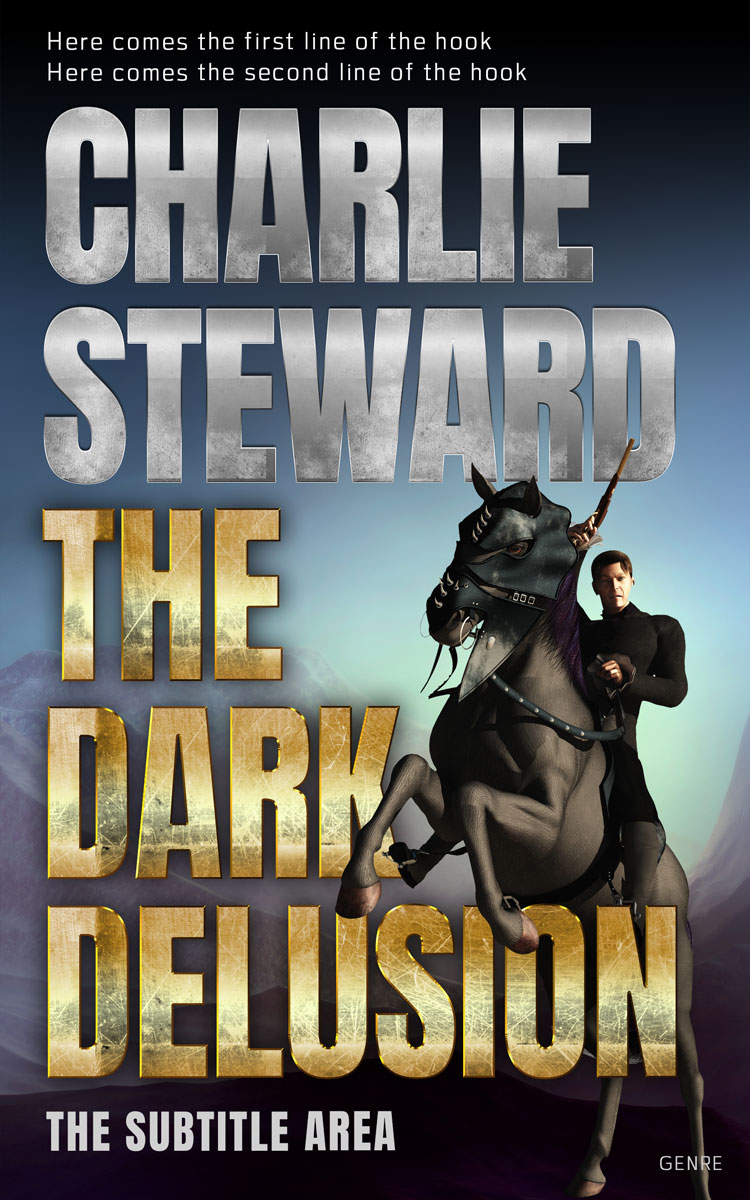 2D view of Premade Fantasy Book Cover - Shark