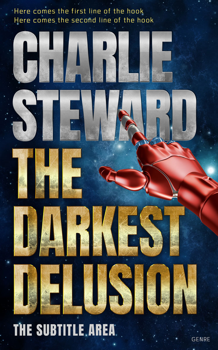 2D view of Premade Science Fiction Book Cover - Big Stone