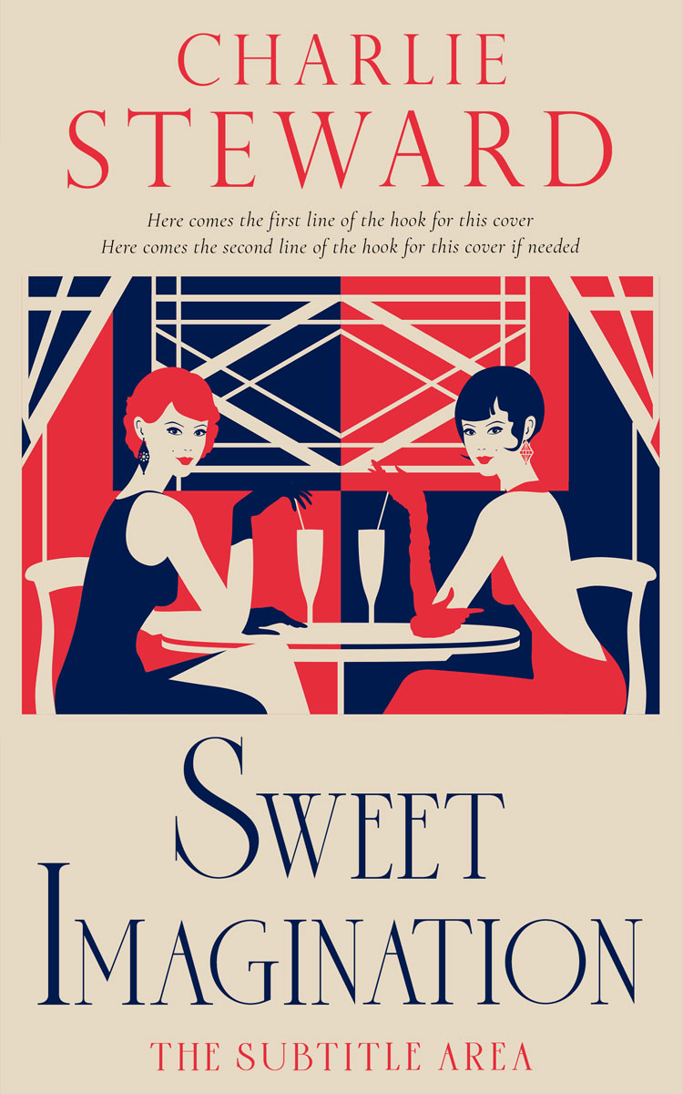 2D view of Premade Chick Lit Book Cover - Bone