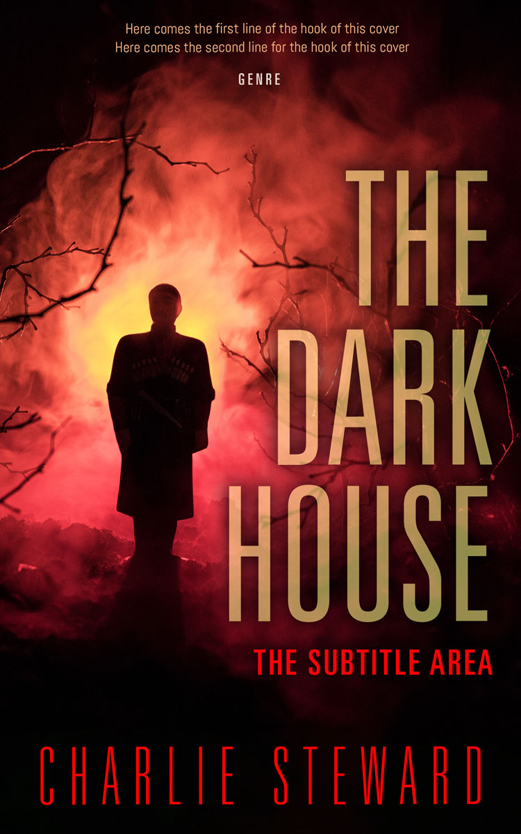 2D view of Red Damask #20971 - Premade Mystery & Thriller & Suspense Book Cover