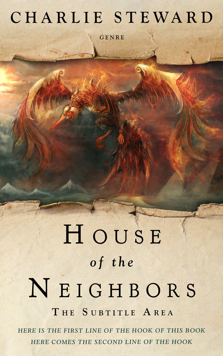 2D view of English Walnut #21066 - Premade Fantasy Book Cover