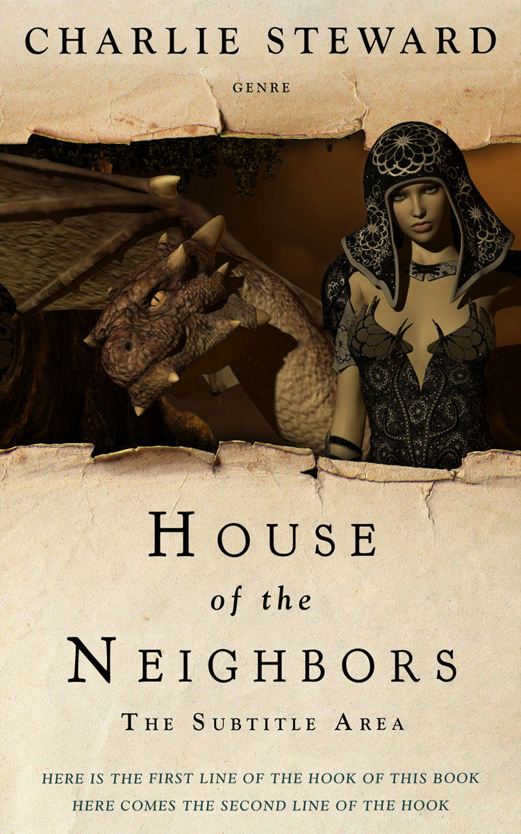 2D view of Grain Brown #21067 - Premade Fantasy Book Cover