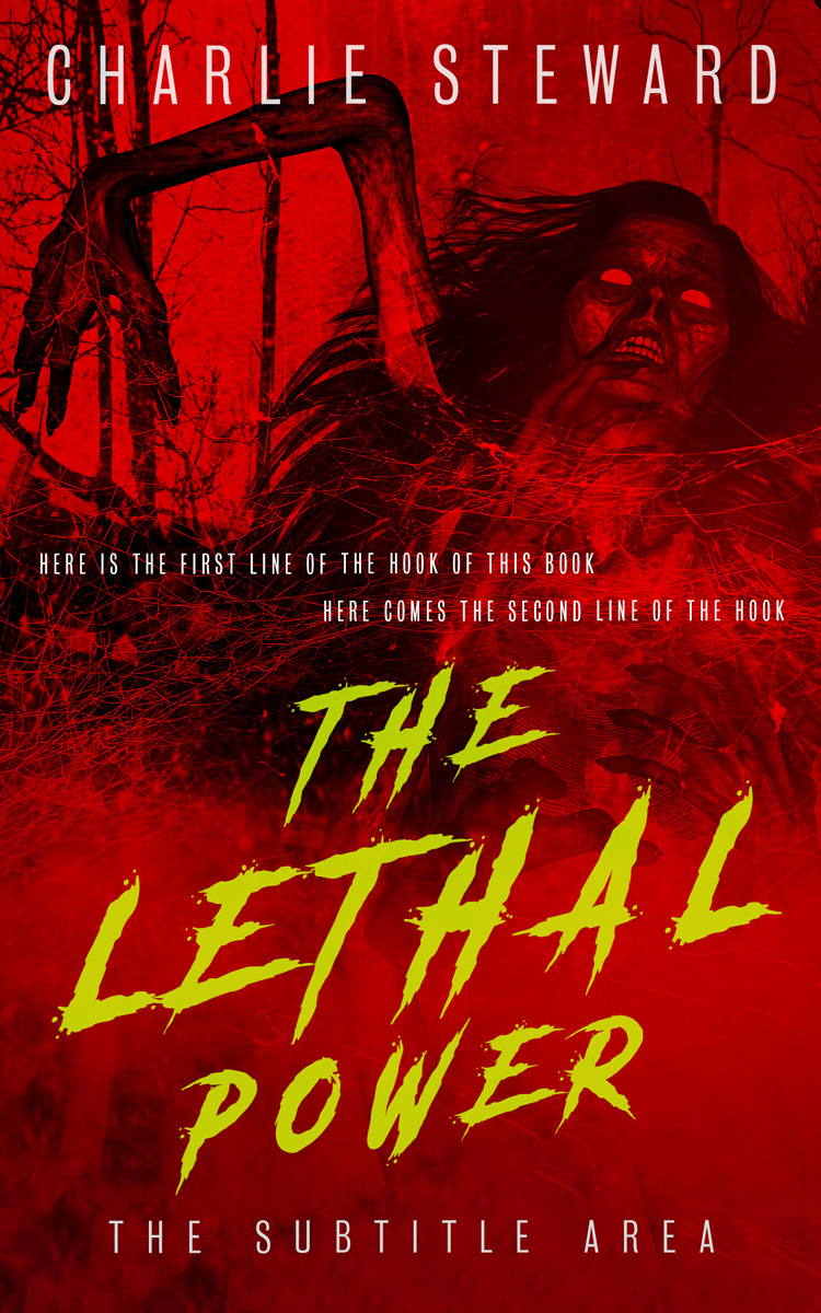 2D view of Dark Burgundy #21105 - Premade Horror Book Cover