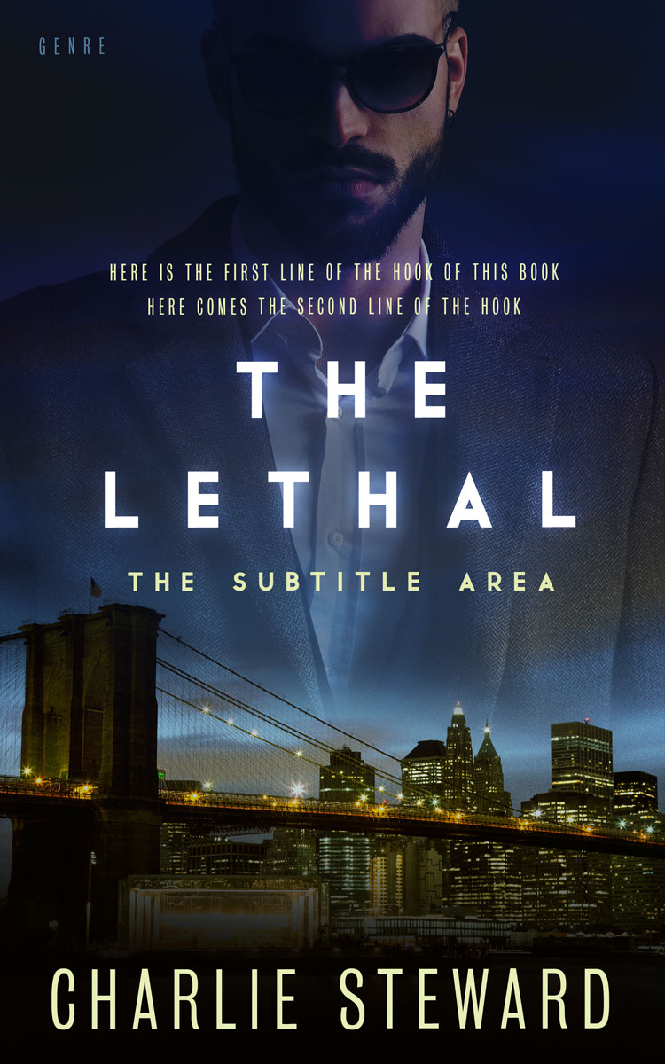 2D view of Premade Mystery & Thriller & Suspense Book Cover - Steel Gray