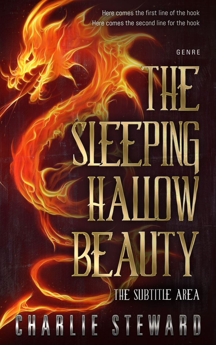 2D view of Premade Fantasy Book Cover - Raw Sienna