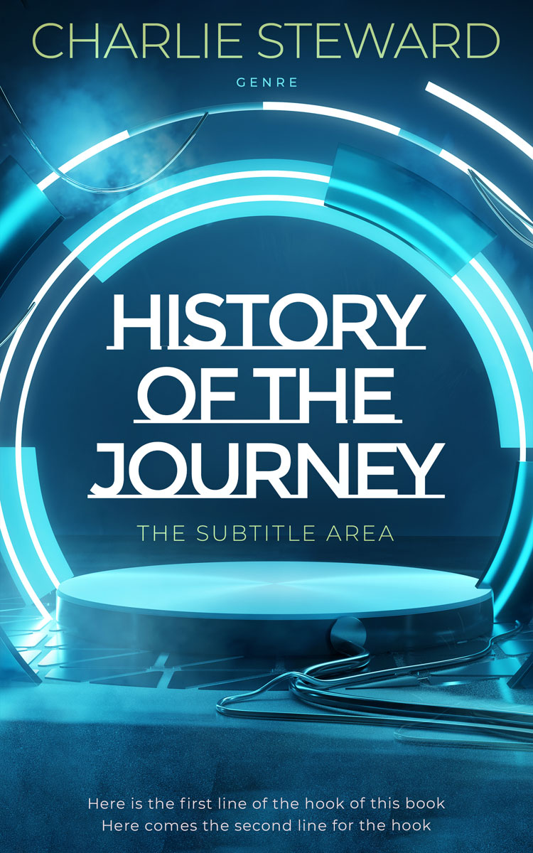 2D view of Chathams Blue #21334 - Premade Science Fiction Book Cover