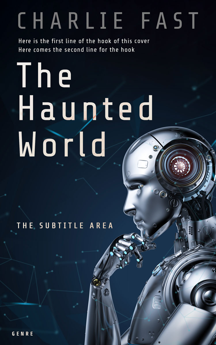 2D view of Premade Science Fiction Book Cover - Ebony