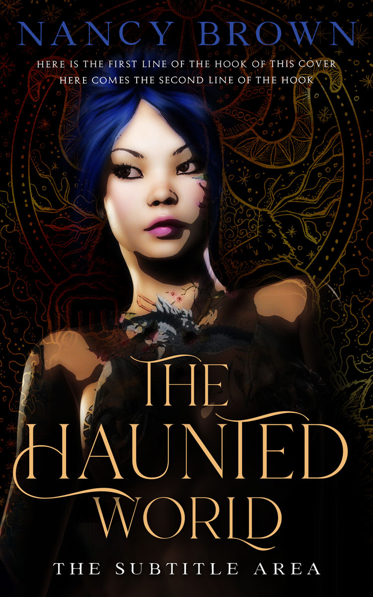 2D view of Cod Gray #21441 - Premade Fantasy Book Cover