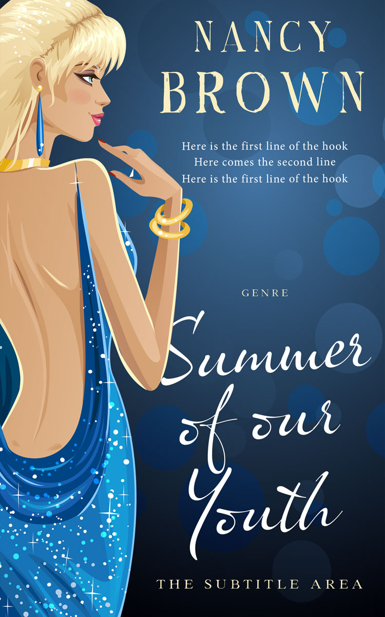 2D view of Premade Chick Lit Book Cover - Astronaut