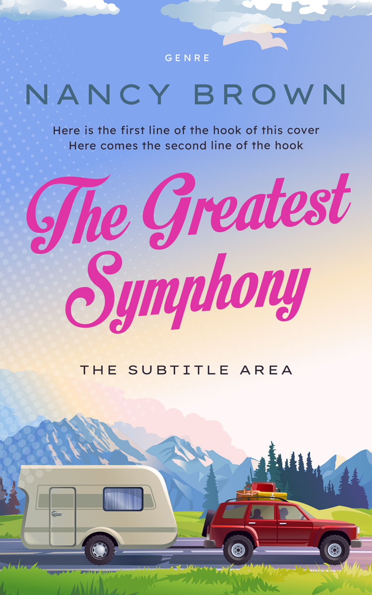 2D view of Blue Haze #21515 - Premade Travel Book Cover