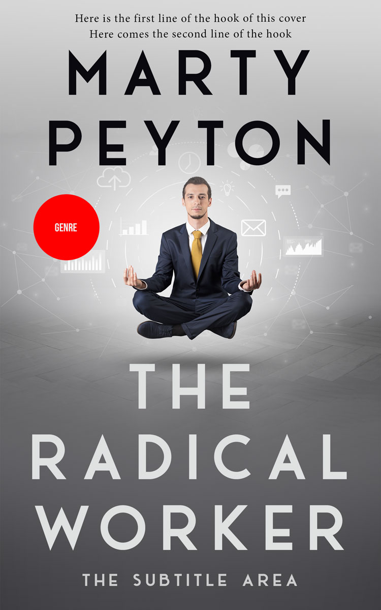 2D view of Premade Self-Improvement & Self-Help Book Cover - Pale Slate