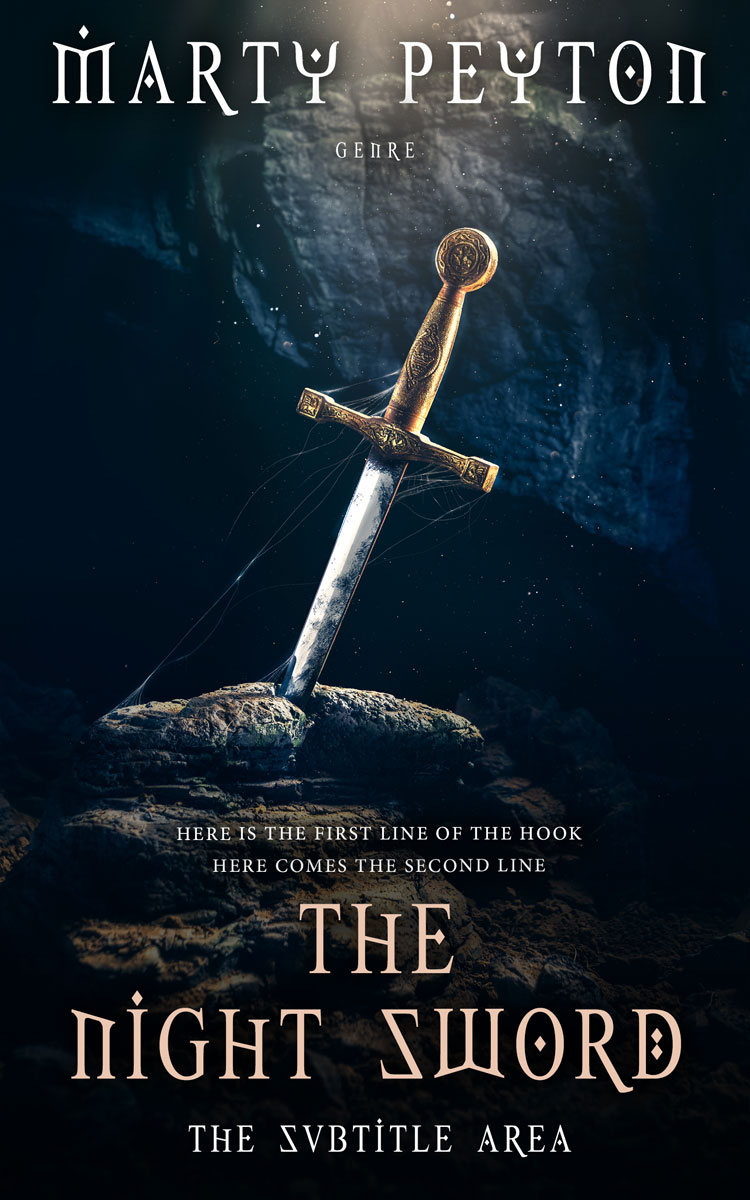 2D view of Ebony #21651 - Premade Fantasy Book Cover