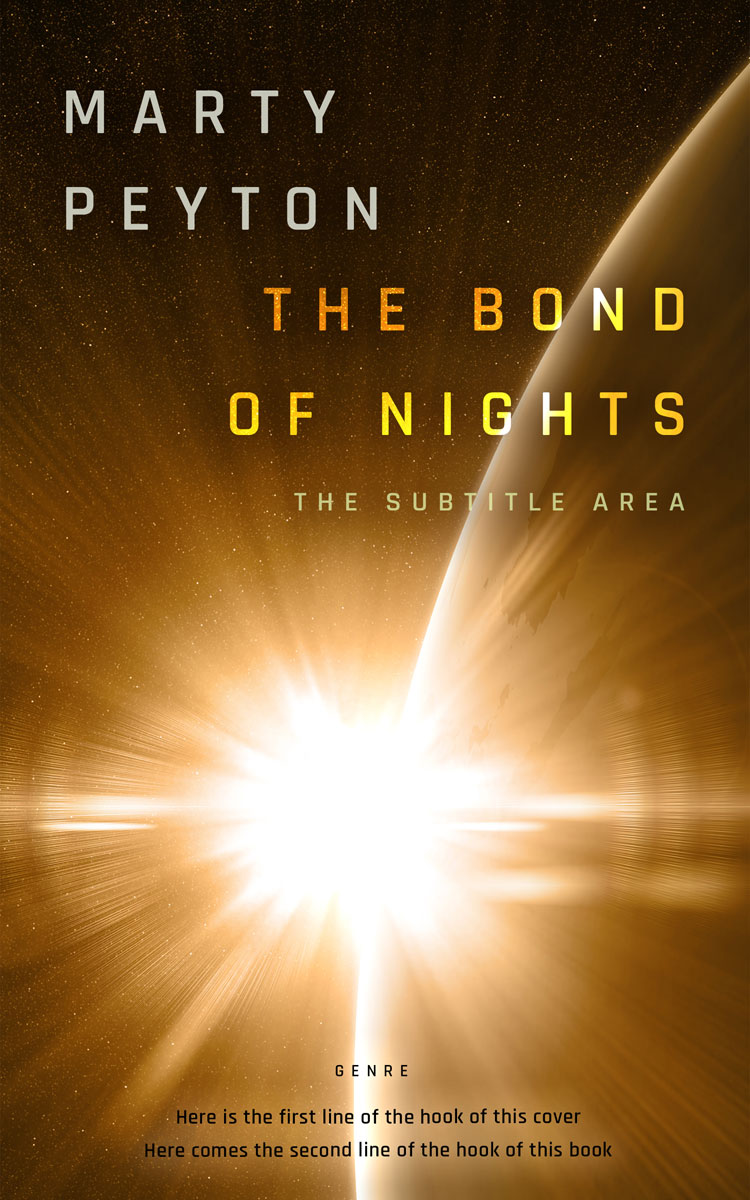 2D view of Premade Science Fiction Book Cover - Dark Ebony