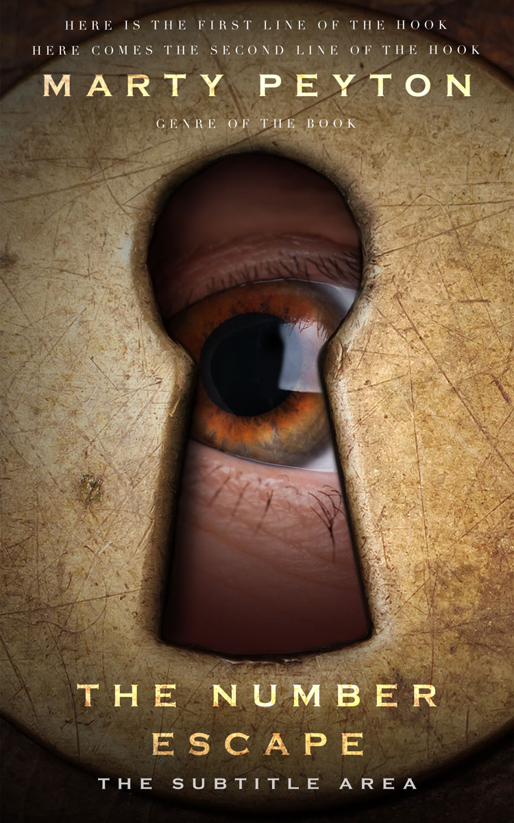 2D view of Premade Mystery & Thriller & Suspense Book Cover - Tobacco Brown