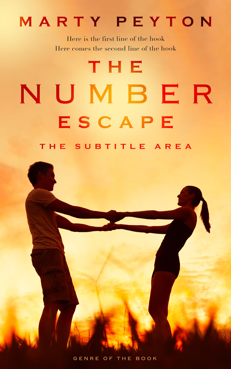 2D view of Premade Romance Book Cover - Goldenrod