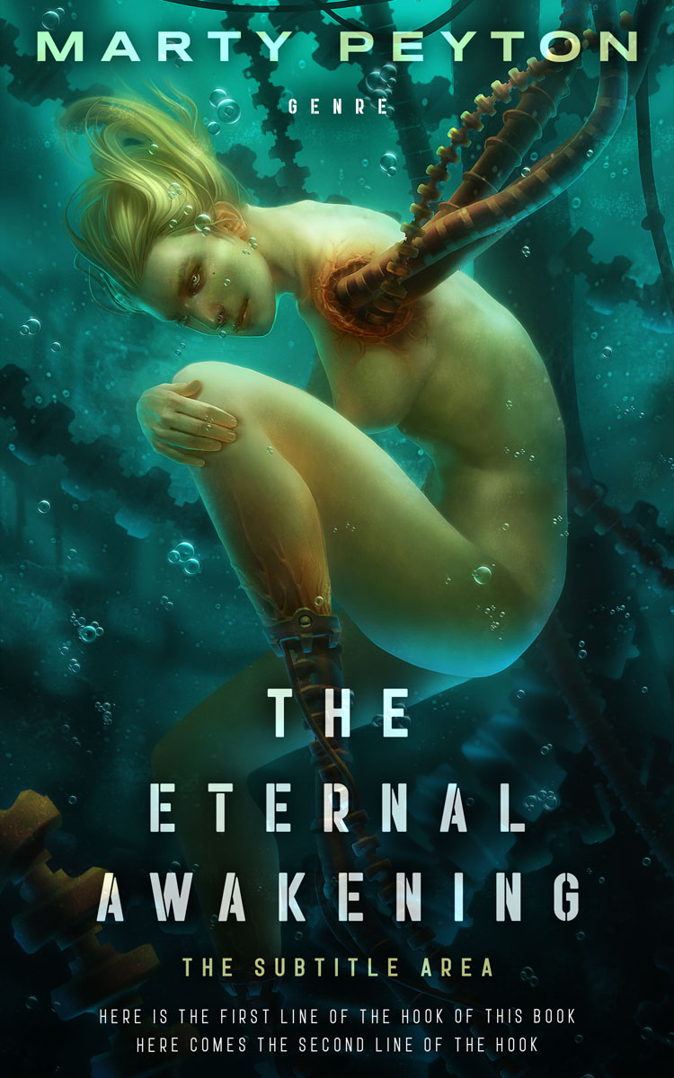 2D view of Gable Green #21795 - Premade Science Fiction Book Cover