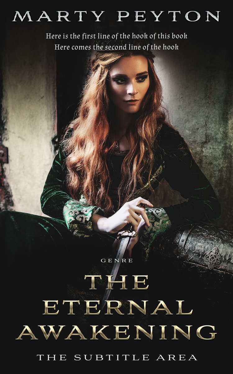 2D view of Cod Gray #21801 - Premade Fantasy Book Cover