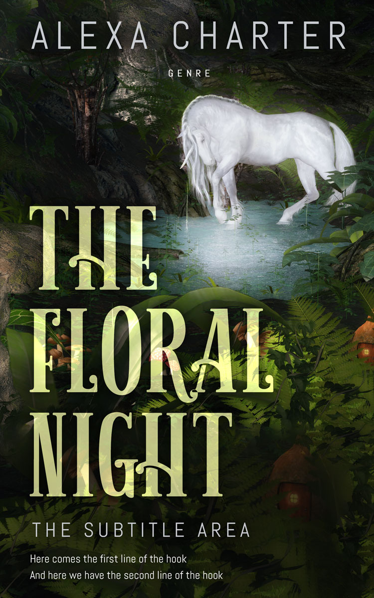 2D view of Rangoon Green #21884 - Premade Fantasy Book Cover