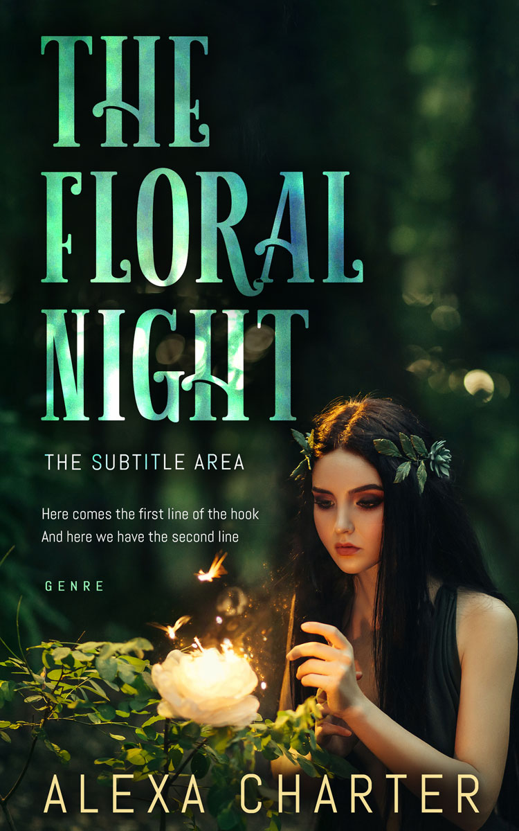 2D view of Log Cabin #21887 - Premade Romance Book Cover