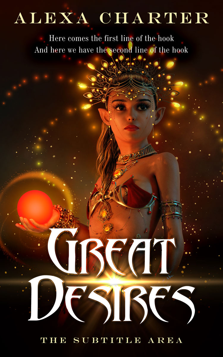 2D view of Graphite #21938 - Premade Fantasy Book Cover